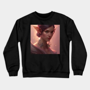 Pretty Fantasy Elf Pink Princess Crewneck Sweatshirt